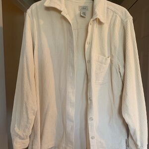 L.L. Bean Women’s Cream Corduroy Shirt Jacket